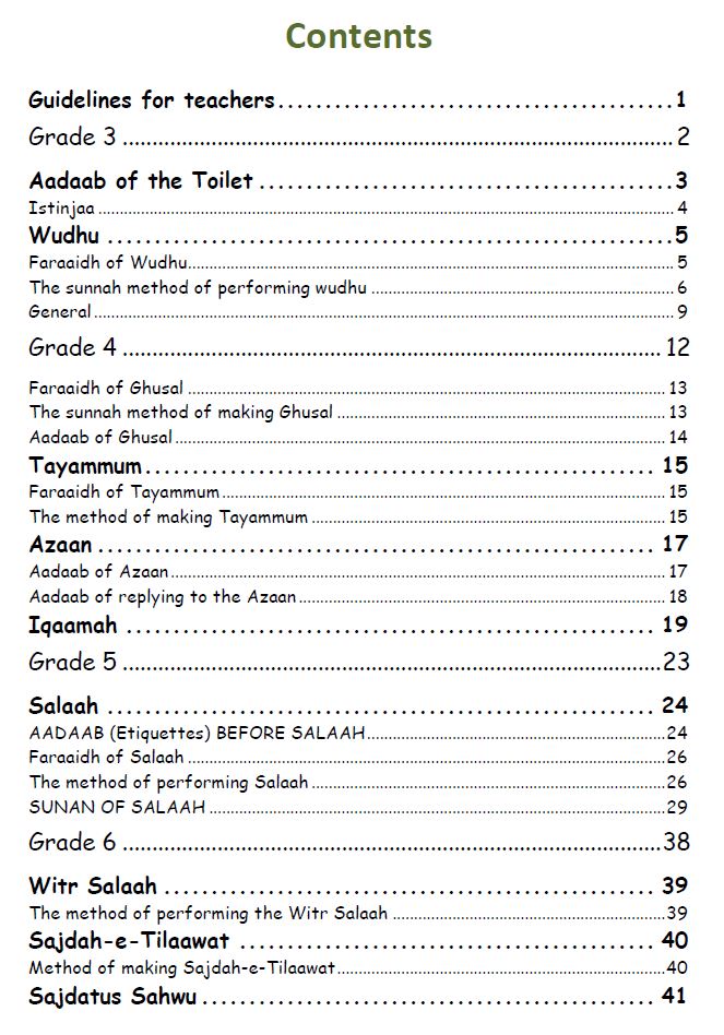 A Detailed Guideline to The Practical method of Wudhu, Ghusal, Salaah and Tayammum