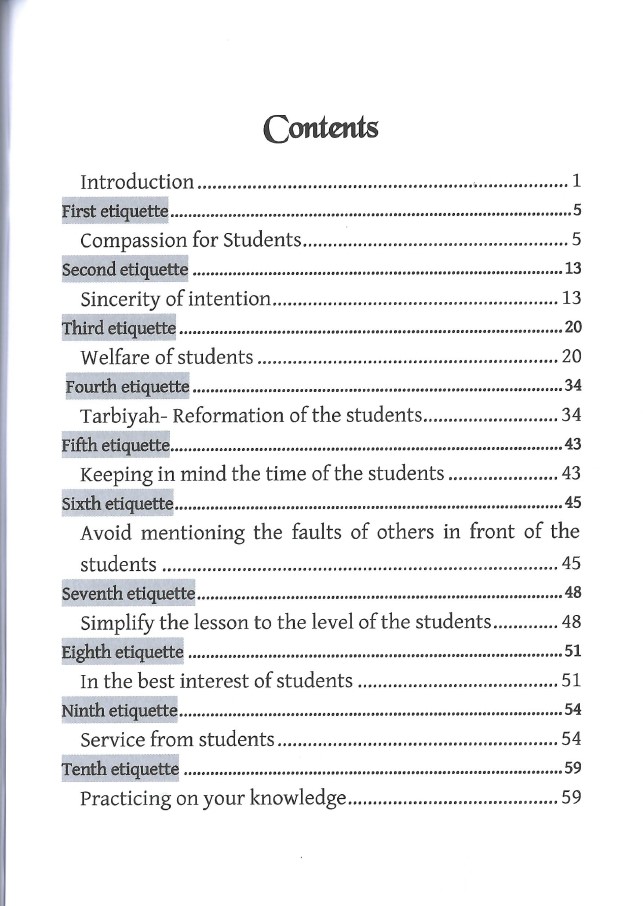Etiquettes for Teachers