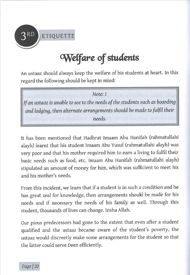 Etiquettes for Teachers