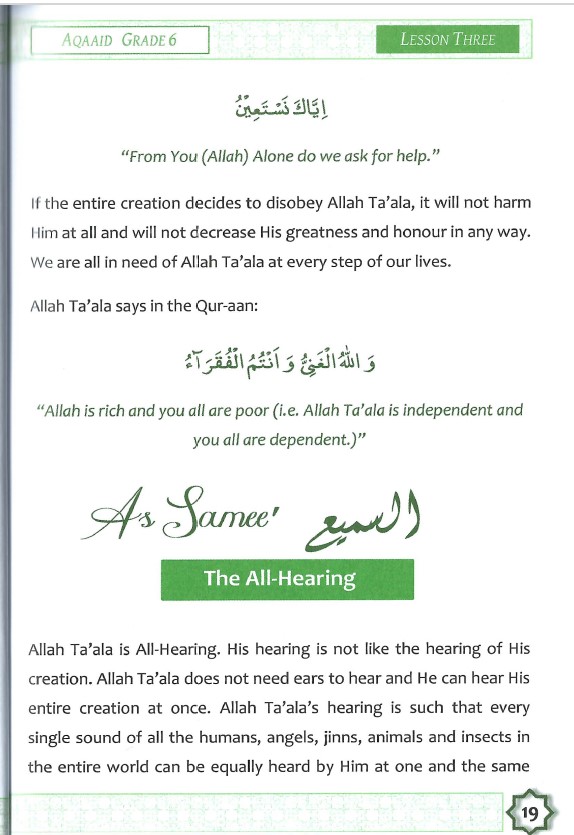Talimul Aqaaid Series (Grade 6 to  7)