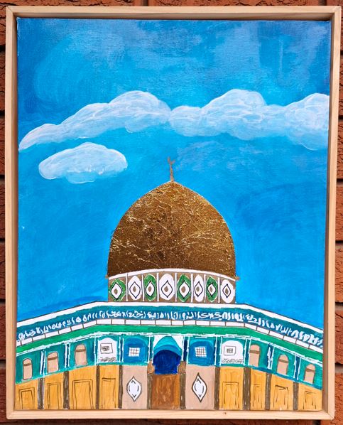 Islamic wall art - handmade painting: Masjid al Aqsa