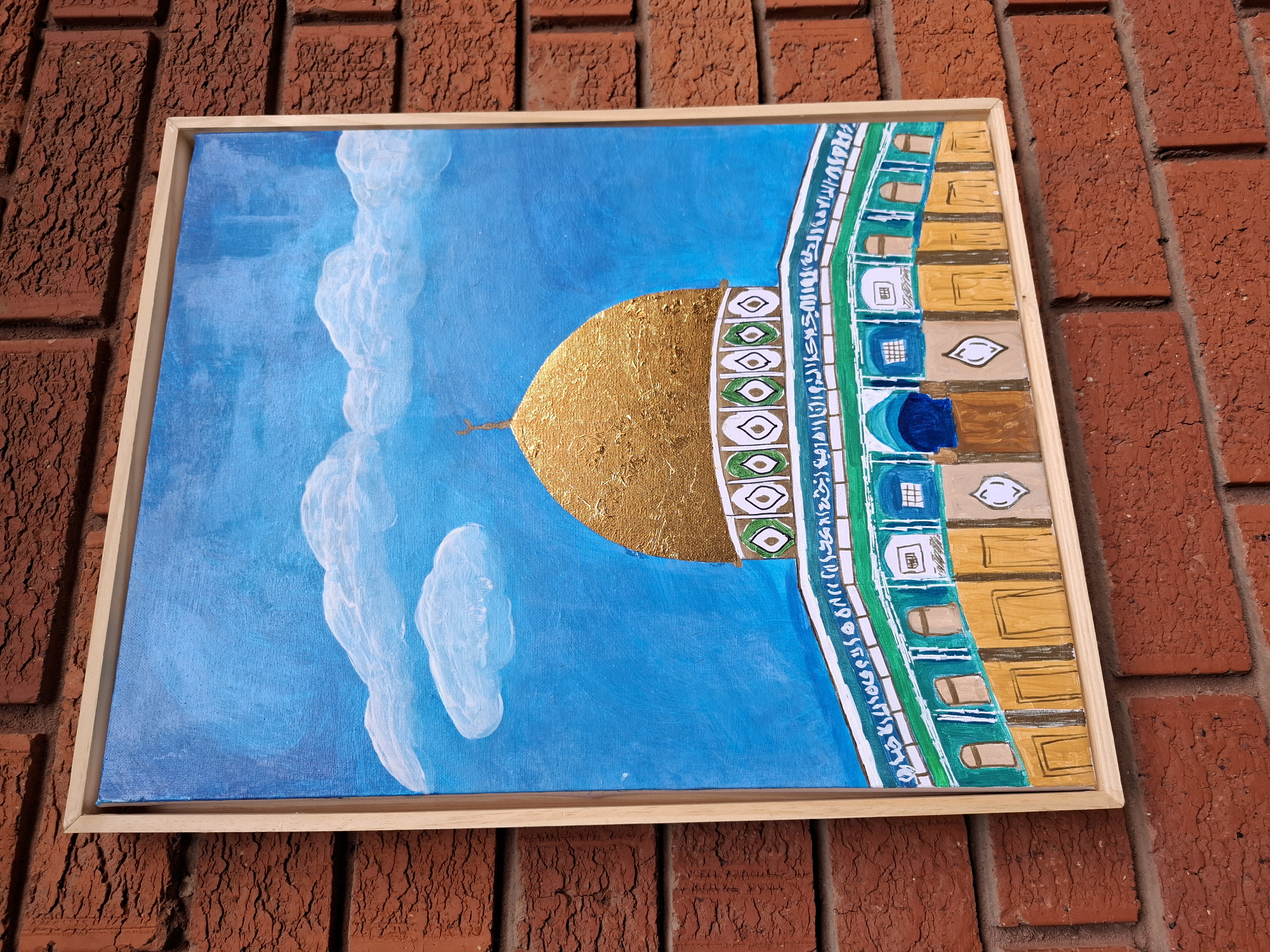 Islamic wall art - handmade painting: Masjid al Aqsa