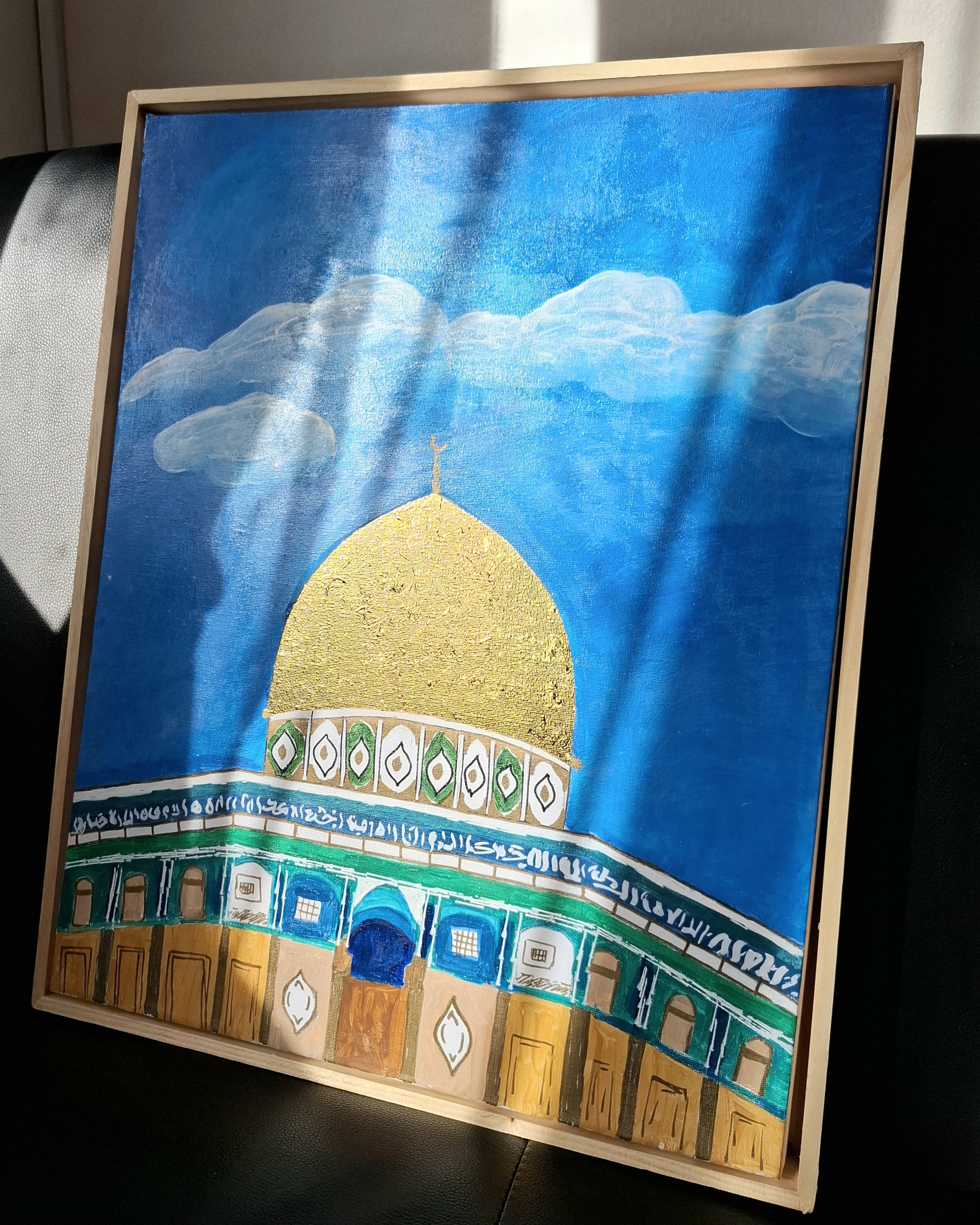 Islamic wall art - handmade painting: Masjid al Aqsa